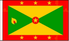 Grenada Hand Waving Flags